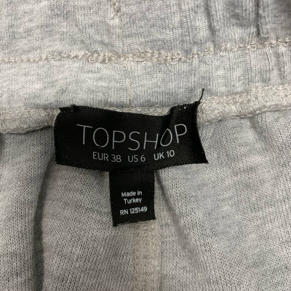 Topshop Gray Fleece Sweatpant Joggers Sz 6 - Picture 6 of 8